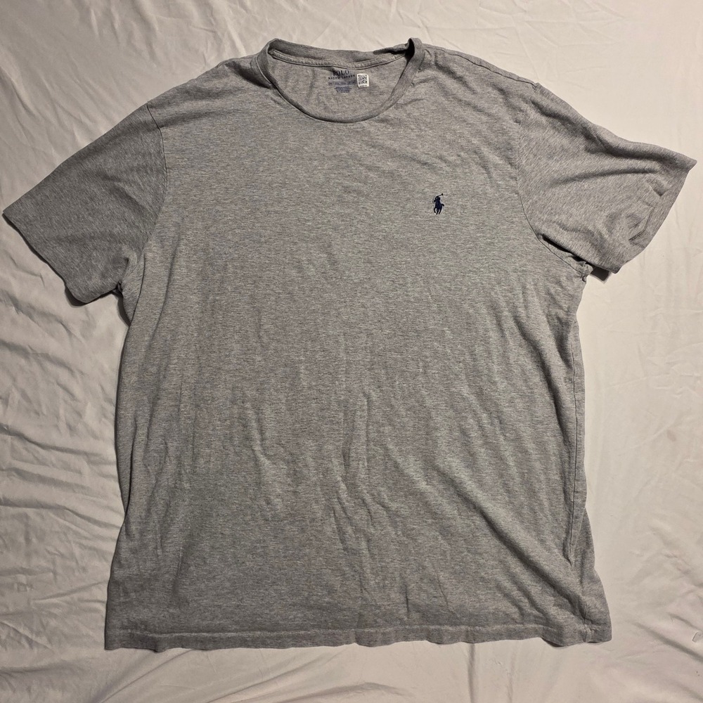 Polo Ralph Lauren Men's 2XLT Gray Classic Fit Crew Neck Pony T Shirt Big Tall